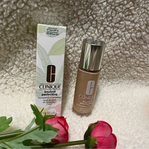 CLINIQUE BEYOND PERFECTING FOUNDATION AND CONCEALER IN #CN 08 LINEN. NWT!